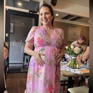 ASOS floral maternity dress